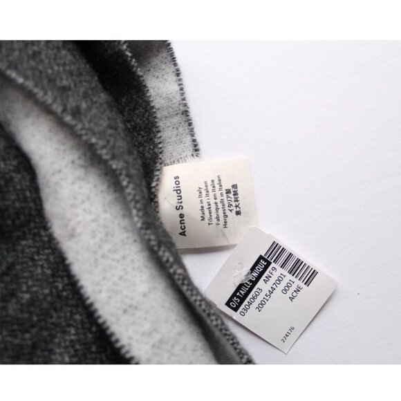 Acne Studios Toronty Logo Scarf Wool Blend Black Holt Renfrew - Picture 6 of 7